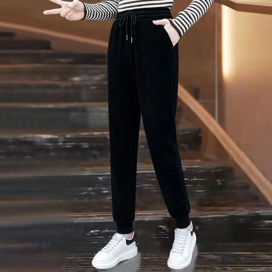🔥Varmt salg 🔥 Joggebukse for dame med varm, plysjaktig kordfløyel(50% OFF)