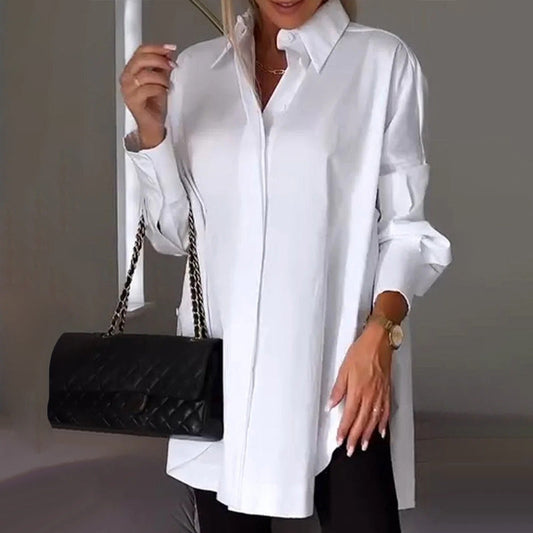 🎁Varmt salg 49% OFF⏳Kvinner Casual Side Slit skjorte