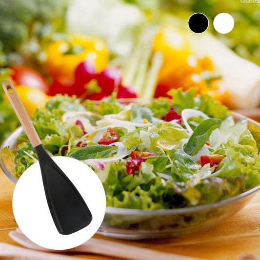 🔥Varmt salg❤️‍🔥Salatspade i silikon med trehåndtak