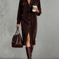 🔥 55 % RABATT! Effortless Chic Corduroy Shirt Dress – Myk, behagelig og allsidig for alle årstider 🍂