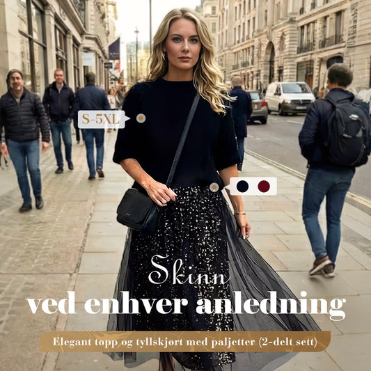 Glitrende topp og tyllskjørt til kvinner