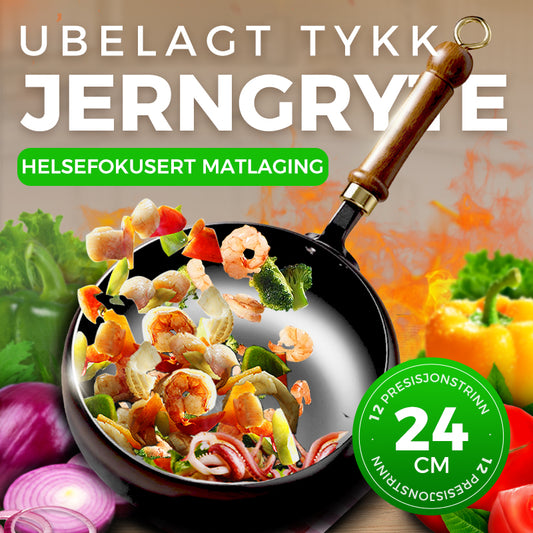 Artisan Uemaljert Støpejernsgryte med Håndtak