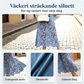 Bodycon-skjørt i denim for damer med blonderkant