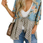 🌸Vårsalg 49 % rabatt🌸Blomstrete kimono-cardigans for damer med volanger på ermene, snøring og løst snitt i boho-stil