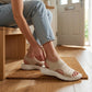 👡🌬️ Dame Pustende Plattformsandaler i Strikk – Lett Hæl – Betaling ved Levering ✨✅