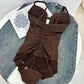 🔥SISTE DAGS SALG 50 % RABATT🔥Shapewear-bodysuit med BH | Rynket, slankende, justerbar midje✨