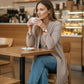 Elegant 3-delers sett: Lang cardigan, topp og bukser