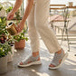 👡🌬️ Dame Pustende Plattformsandaler i Strikk – Lett Hæl – Betaling ved Levering ✨✅