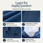 Uformell midi-skjortekjole i denim med lommer