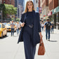 Elegant 3-delers sett: Lang cardigan, topp og bukser