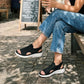 👡🌬️ Dame Pustende Plattformsandaler i Strikk – Lett Hæl – Betaling ved Levering ✨✅
