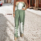 🔥Sexy stroppeløs sommer jumpsuit med trykk for kvinner💖