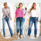 ✨👖 Stilige jeans i stor størrelse med høy elastisitet som strammer magen