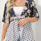 🌸Vårsalg 49 % rabatt🌸Blomstrete kimono-cardigans for damer med volanger på ermene, snøring og løst snitt i boho-stil