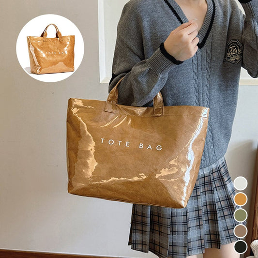 👜Hot Sale 50 % rabatt❤️Tote-veske med bokstavtrykk for kvinner