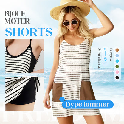 🔥2025 SOMMER NY KUNST 60% RABATT🎁Ermeløs sommerkjole for kvinner med shorts