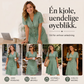 ✨ Elegant midikjole i blonder – V-hals, puffede ermer og volangkant ✨