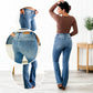 ✨👖 Stilige jeans i stor størrelse med høy elastisitet som strammer magen