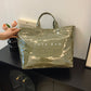 👜Hot Sale 50 % rabatt❤️Tote-veske med bokstavtrykk for kvinner