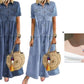 👗✨Vintage-maxidress i denim for damer – uanstrengt hverdagsstil🔥