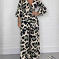 🔥Hot Sale 53% Off🍃Jumpsuit med leopardmønster og V-utringning