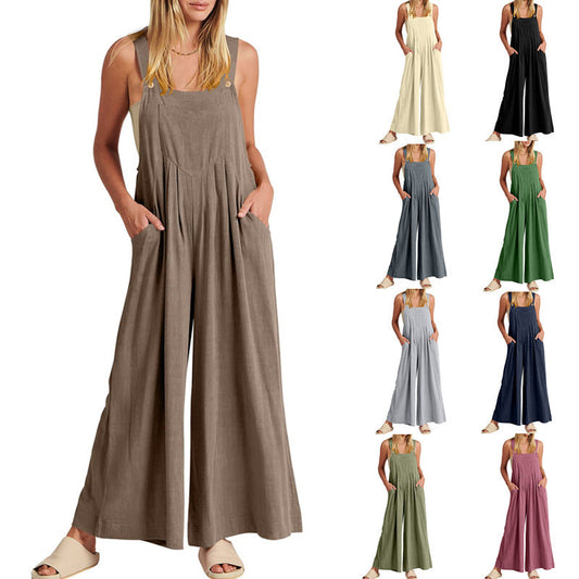 🥰💯Plus size kjeledress med vide ben✨(S-5XL)