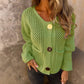 💖Begrenset salg 50 % rabatt💖Damemote Cut-Out strikket cardigan