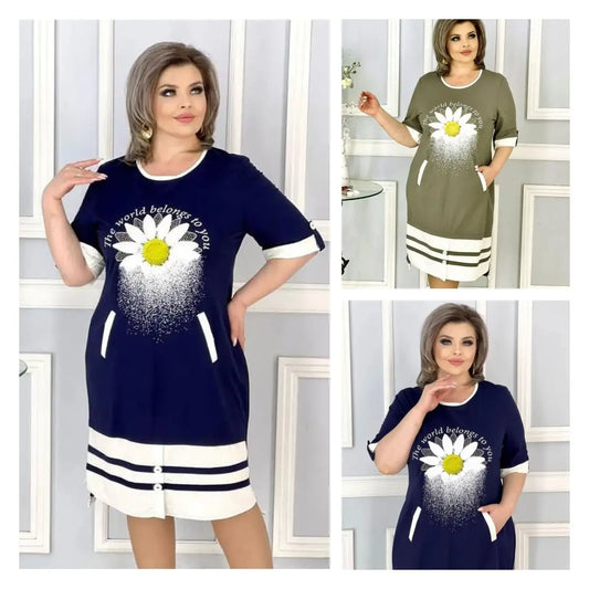 👗Vakker kjole med trykk