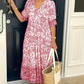 💝👗V-hals koselig Bohemian nyeste stil kjole✨