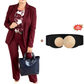 3-delt dresssett for kvinner: blazer, topp og bukser