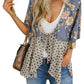 🌸Vårsalg 49 % rabatt🌸Blomstrete kimono-cardigans for damer med volanger på ermene, snøring og løst snitt i boho-stil