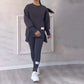 🌸Nyhet 50 % rabatt💖Casual sweatshirt-leggingssett for kvinner