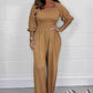 💕  2025 Nyankomne salg - 49% OFF🔥Jumpsuit med elastisk midje for kvinner