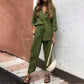 💕50 % RABATT💕 2-delt sett for kvinner - Oversize skjorte og bukse