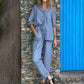 💕50 % RABATT💕 2-delt sett for kvinner - Oversize skjorte og bukse