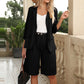 Kvinners To-delte Fritidssett med Åpen Front Topp & Bermuda Shorts