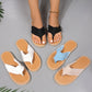 Fluffing flat flipflop i lerret for sommeren