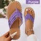 Fluffing flat flipflop i lerret for sommeren