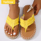 Fluffing flat flipflop i lerret for sommeren