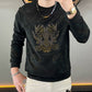Genser med glitterglitter og tigerprint for menn