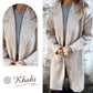 🌸Høstsalg med 50 % rabatt🌸Langermet Tweed-frakk med revers for kvinner