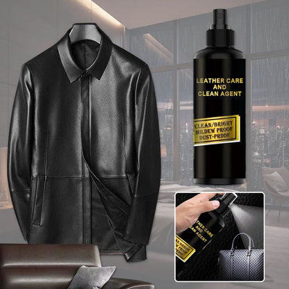 🧴💦+🧥=✨😎MørkegråPleie- og rengjøringsprodukter for skinnjakker