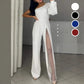 🔥🖤Black Friday Sale:50% rabatt🔥Utslått jumpsuit med glitter og glitter på én skulder for dame