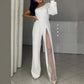 🔥🖤Black Friday Sale:50% rabatt🔥Utslått jumpsuit med glitter og glitter på én skulder for dame
