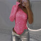 🎉Godt nytt år! 50% AVSLAG 🛍️One Shoulder Sequin Bodysuit for kvinner