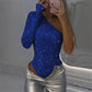 🎉Godt nytt år! 50% AVSLAG 🛍️One Shoulder Sequin Bodysuit for kvinner