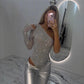 🎉Godt nytt år! 50% AVSLAG 🛍️One Shoulder Sequin Bodysuit for kvinner