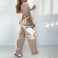 Beige 2-delt sett for kvinner