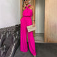 💕Hva skal jeg ha på meg i morgen?💕Fasjonabel ermeløs jumpsuit med vide ben for kvinner