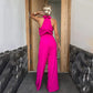 💕Hva skal jeg ha på meg i morgen?💕Fasjonabel ermeløs jumpsuit med vide ben for kvinner